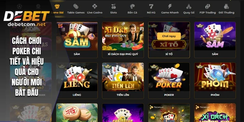 Cách Chơi Poker